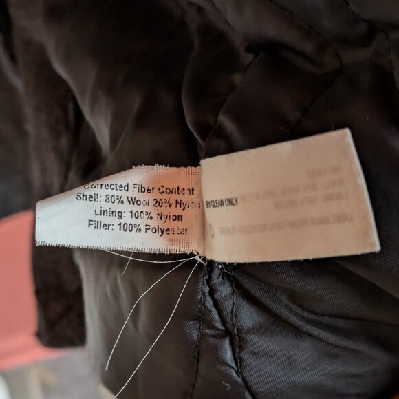 GAP Wool-Blend Peacoat | Small | Charcoal Grey | Double-Breasted | Inside Pocket - Picture 3 of 6